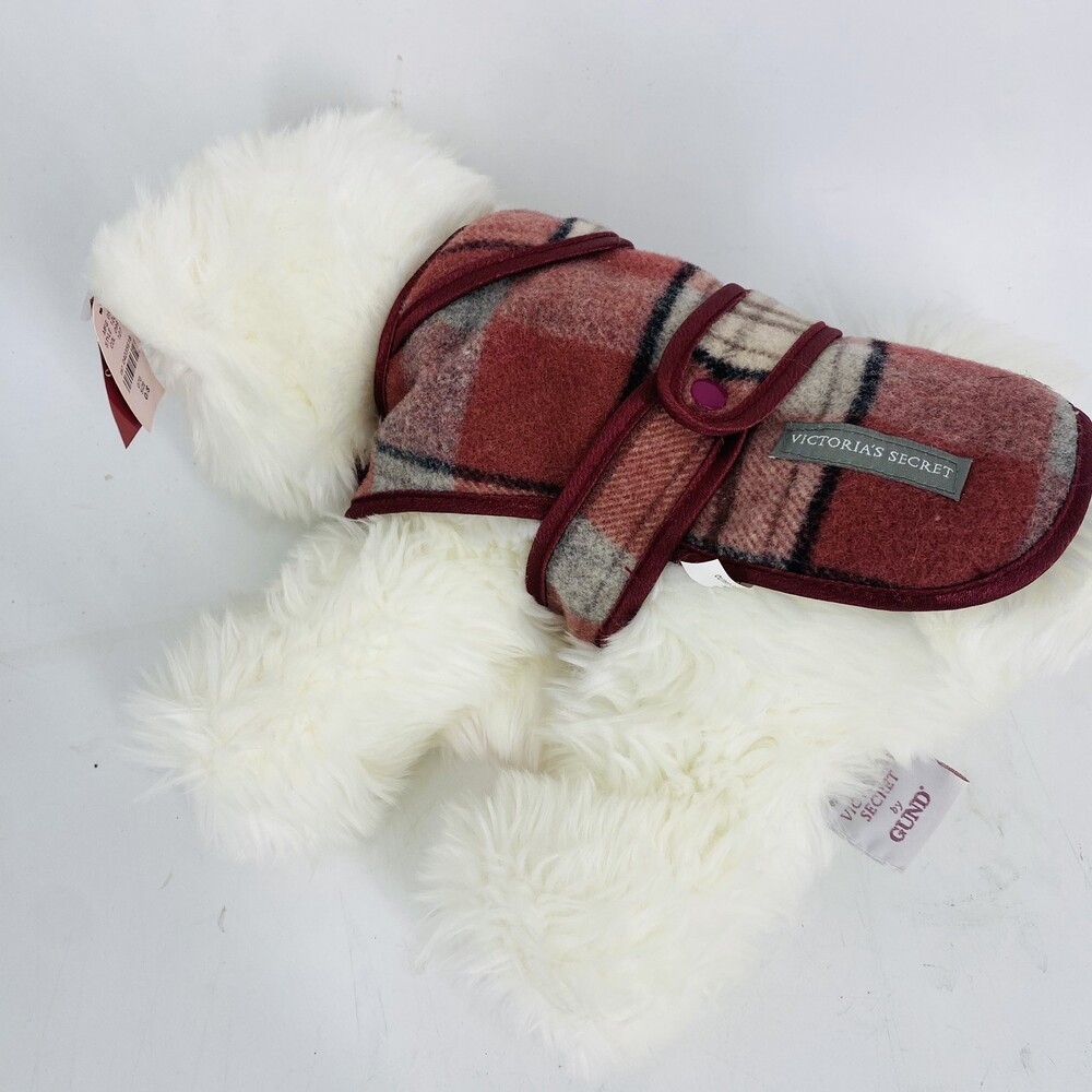 2001 Gund For Victoria’s Secret Stuffed Westie Dog in Plaid Sweater Lola NWTs - Picture 6 of 11